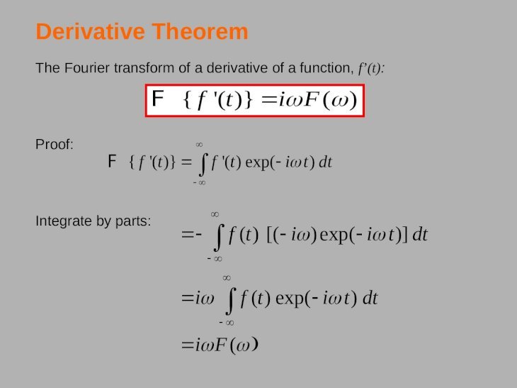 The Fourier Transform The Dirac delta function Some FT examples exp(i 0 ...